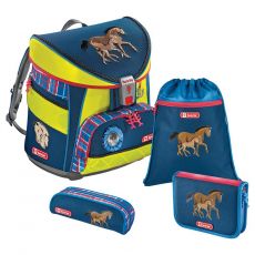 Ранец Step by step Light Din Horse Family синий/желтый лошади 4 предмета