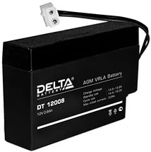 Аккумулятор для ИБП Delta Battery DT 12008 0,8А/ч-12Vст EN1 - - 97x25x63