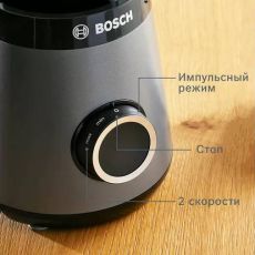 Блендер Bosch MMB6174S стационарный, серебристый/черный