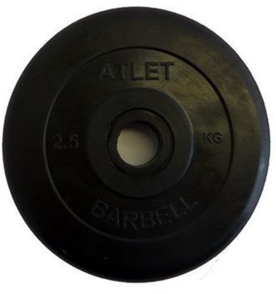 Блин MB Barbell ATLET для гантели 2.5 кг черный