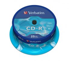 Диск CD-R Verbatim 700Mb 52x DataLife Cake Box (25шт)