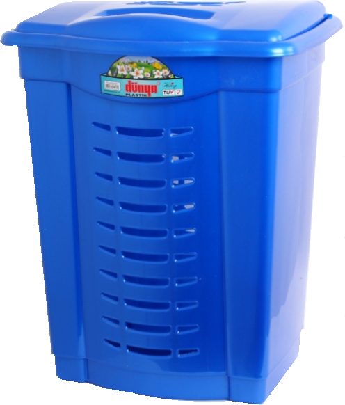 Корзина для белья Dunya Plastik 05001 Dark blue pearl