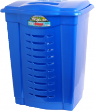 Корзина для белья Dunya Plastik 05001 Dark blue pearl