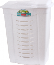 Корзина для белья Dunya Plastik 05001 White marble