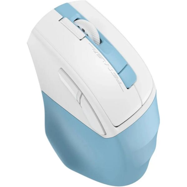 Мышь A4Tech Fstyler FG45CS Air2 оптическая, беспроводная, USB, голубой/белый [fg45cs air2 usb (icy blue)]