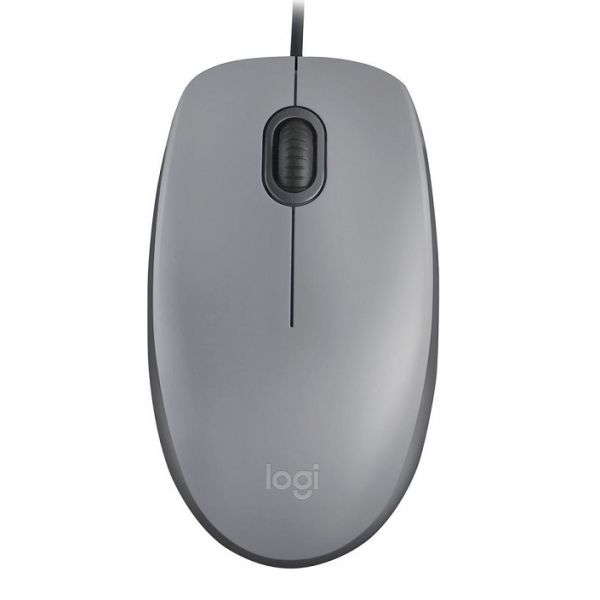 Мышь Logitech M110 оптическая, проводная, USB, серый [910-006760]