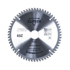 Пильный диск Elitech 1820.1164 по алюминию (190x30 мм, 60 ATB)