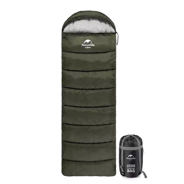 Спальный мешок Naturehike U150 NH20MSD07-AGRU150 (190+30)х75 см, темно-зеленый